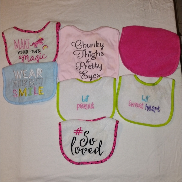 Bundle of 24 Baby Girl Bibs - Picture 2 of 2